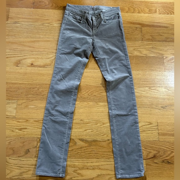 J BRAND Corduroy Grey Pencil Pants Women’s size 28, Preppy - Picture 1 of 7